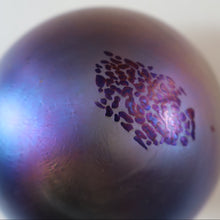 Load image into Gallery viewer, Fine GLASFORM Paperweight by John Ditchfield with Iridescent Finish and Landscape Imagery
