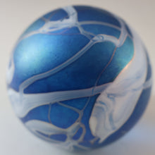 Load image into Gallery viewer, Fine GLASFORM Paperweight by John Ditchfield with Iridescent Finish and Decorative Trails
