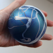 Load image into Gallery viewer, Fine GLASFORM Paperweight by John Ditchfield with Iridescent Finish and Decorative Trails
