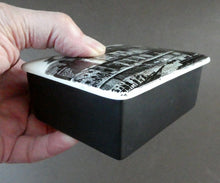 Load image into Gallery viewer, 1960s Portmeirion Black and White Ceramic Box. Tower of London
