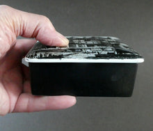 Load image into Gallery viewer, 1960s Portmeirion Black and White Ceramic Box. Tower of London
