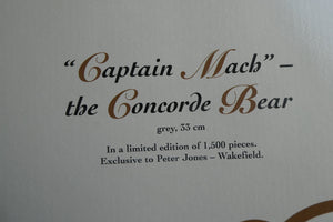 LARGE Steiff Bear. Limited Edition 2004. Captain Mach. The CONCORDE BEAR