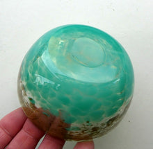 Load image into Gallery viewer, SCOTTISH GLASS. Fabulous 1920s Small Antique Scottish Monart Round Glass Bowl. Diameter 4 1/2 inches
