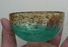 Load image into Gallery viewer, SCOTTISH GLASS. Fabulous 1920s Small Antique Scottish Monart Round Glass Bowl. Diameter 4 1/2 inches

