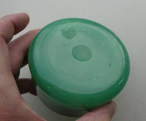 SCOTTISH GLASS. Fabulous 1920s Small Antique Scottish Monart Glass Bowl with Straight Sides. Diameter 3 3/4 inches