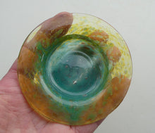 Load image into Gallery viewer, SCOTTISH GLASS. Fabulous 1920s Miniature Antique Scottish Monart Shallow Bowl with Rim. 3 3/4 inches
