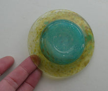 Load image into Gallery viewer, SCOTTISH GLASS. Fabulous 1920s Miniature Antique Scottish Monart Shallow Bowl with Rim. 3 3/4 inches
