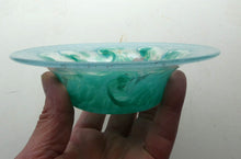Load image into Gallery viewer, SCOTTISH GLASS. Fabulous 1920s Antique Scottish Monart Shallow Bowl with Rim. 6 inches
