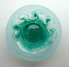 Load image into Gallery viewer, SCOTTISH GLASS. Fabulous 1920s Antique Scottish Monart Shallow Bowl with Rim. 6 inches
