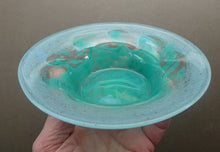 Load image into Gallery viewer, SCOTTISH GLASS. Fabulous 1920s Antique Scottish Monart Shallow Bowl with Rim. 6 inches
