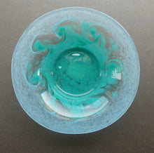 Load image into Gallery viewer, SCOTTISH GLASS. Fabulous 1920s Antique Scottish Monart Shallow Bowl with Rim. 6 inches
