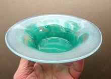 Load image into Gallery viewer, SCOTTISH GLASS. Fabulous 1920s Antique Scottish Monart Shallow Bowl with Rim. 5 3/4 inches
