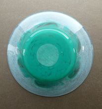 Load image into Gallery viewer, SCOTTISH GLASS. Fabulous 1920s Antique Scottish Monart Shallow Bowl with Rim. 5 3/4 inches
