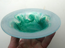 Load image into Gallery viewer, SCOTTISH GLASS. Fabulous 1920s Antique Scottish Monart Shallow Bowl with Rim. 5 3/4 inches
