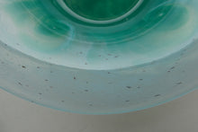 Load image into Gallery viewer, SCOTTISH GLASS. Fabulous 1920s Antique Scottish Monart Shallow Bowl with Rim. 5 3/4 inches
