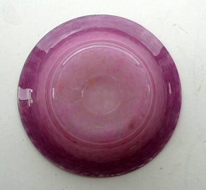 SCOTTISH GLASS. Fabulous 1920s Antique Scottish Monart Shallow Bowl with Rim. 5 3/4 inches