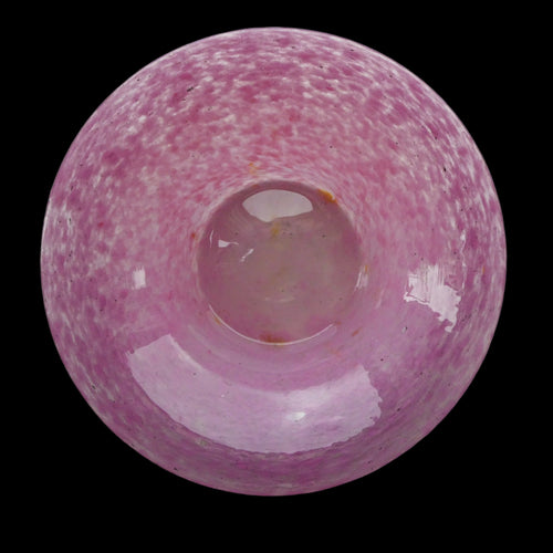 SCOTTISH GLASS. Fabulous 1920s Antique Scottish Monart Shallow Bowl with Rim. 5 3/4 inches