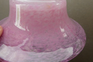 SCOTTISH GLASS. Fabulous 1920s Antique Scottish Monart Shallow Bowl with Rim. 5 3/4 inches