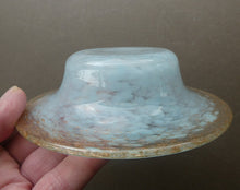 Load image into Gallery viewer, SCOTTISH GLASS. Fabulous 1920s Antique Scottish Monart Shallow Bowl with Rim. 5 3/4 inches

