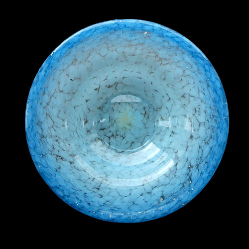 SCOTTISH GLASS. Fabulous LARGE 1920s Antique Monart Shallow Bowl with Rim