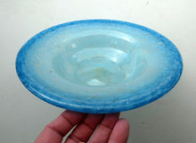 Load image into Gallery viewer, SCOTTISH GLASS. Fabulous LARGE 1920s Antique Scottish Monart Shallow Bowl with Rim. 10 inches
