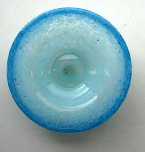 SCOTTISH GLASS. Fabulous LARGE 1920s Antique Scottish Monart Shallow Bowl with Rim. 10 inches