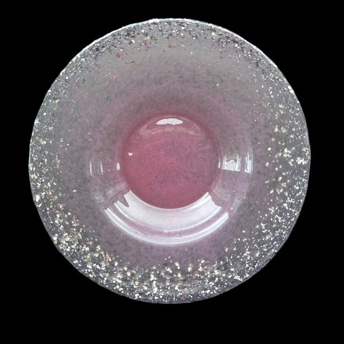 Vintage Pink Scottish Art Glass Vasart Shallow Bowl