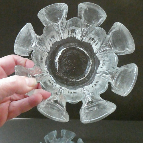 Vintage 1970s Ravenhead Glass / Crytal Bowl. Flair Series