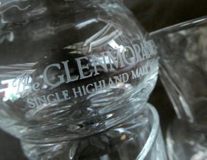 Set of FOUR Glenmorangie Whisky Tasting Glasses in the Shape of a Thistle