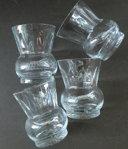 Set of FOUR Glenmorangie Whisky Tasting Glasses in the Shape of a Thistle