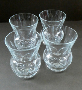 Set of FOUR Glenmorangie Whisky Tasting Glasses in the Shape of a Thistle