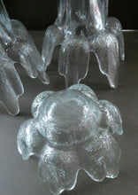 Load image into Gallery viewer, Three Vintage Flair Candle Holders Ravenhead Crystal / Glass 1970s
