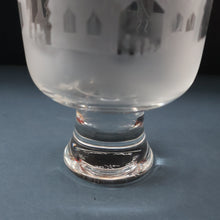 Load image into Gallery viewer, LIMITED EDITON (1 /12). Engraved Vintage Caithness SCOTTISH GLASS Rummer / Goblet by Colin Terris (1937 - 2007). The Pied Piper Playing on his Enchanted Pipe
