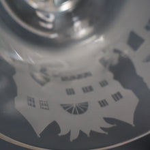 Load image into Gallery viewer, LIMITED EDITON (1 /12). Engraved Vintage Caithness SCOTTISH GLASS Rummer / Goblet by Colin Terris (1937 - 2007). The Pied Piper Playing on his Enchanted Pipe
