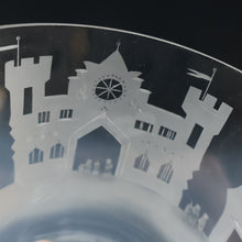 Load image into Gallery viewer, LIMITED EDITON (1 /12). Engraved Vintage Caithness SCOTTISH GLASS Rummer / Goblet by Colin Terris (1937 - 2007). The Pied Piper Playing on his Enchanted Pipe
