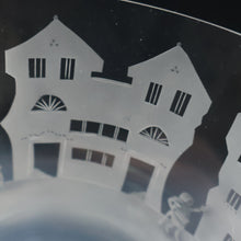 Load image into Gallery viewer, LIMITED EDITON (1 /12). Engraved Vintage Caithness SCOTTISH GLASS Rummer / Goblet by Colin Terris (1937 - 2007). The Pied Piper Playing on his Enchanted Pipe
