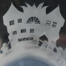 Load image into Gallery viewer, LIMITED EDITON (1 /12). Engraved Vintage Caithness SCOTTISH GLASS Rummer / Goblet by Colin Terris (1937 - 2007). The Pied Piper Playing on his Enchanted Pipe
