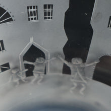 Load image into Gallery viewer, LIMITED EDITON (1 /12). Engraved Vintage Caithness SCOTTISH GLASS Rummer / Goblet by Colin Terris (1937 - 2007). The Pied Piper Playing on his Enchanted Pipe
