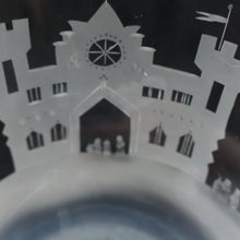 Load image into Gallery viewer, LIMITED EDITON (1 /12). Engraved Vintage Caithness SCOTTISH GLASS Rummer / Goblet by Colin Terris (1937 - 2007). The Pied Piper Playing on his Enchanted Pipe
