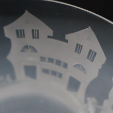 Load image into Gallery viewer, LIMITED EDITON (1 /12). Engraved Vintage Caithness SCOTTISH GLASS Rummer / Goblet by Colin Terris (1937 - 2007). The Pied Piper Playing on his Enchanted Pipe
