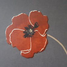 Load image into Gallery viewer, SCOTTISH ART: Rare Screenprint by Bel Cowie Entitled "Minoan Poppies" . Signed and dated 1981. FRAMED
