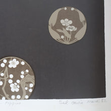 Load image into Gallery viewer, SCOTTISH ART: Rare Screenprint by Bel Cowie Entitled "Minoan Poppies" . Signed and dated 1981. FRAMED
