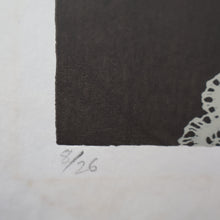 Load image into Gallery viewer, SCOTTISH ART: Rare Screenprint by Bel Cowie Entitled "Minoan Poppies" . Signed and dated 1981. FRAMED
