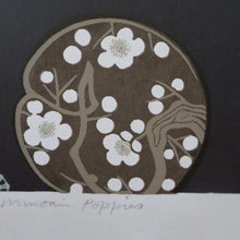 Load image into Gallery viewer, SCOTTISH ART: Rare Screenprint by Bel Cowie Entitled "Minoan Poppies" . Signed and dated 1981. FRAMED
