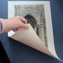 Load image into Gallery viewer, 1928 Etching of Rosslyn Chapel by Albany E. Howarth. Signed in Pencil
