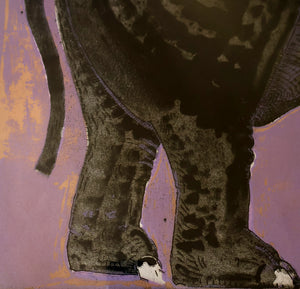AMERICAN ART. Robert Rivers: Large 1999 Limited Edition Etching Printed in Colour Using Three Plates.  Entitled "Elephant in Purple Garden". FRAMED