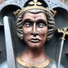 Load image into Gallery viewer, Pair of ALPHA STUDIOS Plaster DANISH ROYALTY Plaques. Rare Vintage 1970s Pair of Medieval Style Wall Plaques
