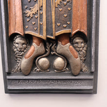 Load image into Gallery viewer, Pair of ALPHA STUDIOS Plaster DANISH ROYALTY Plaques. Rare Vintage 1970s Pair of Medieval Style Wall Plaques
