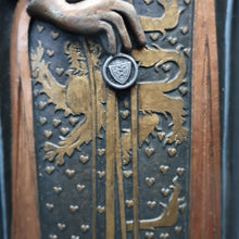 Load image into Gallery viewer, Pair of ALPHA STUDIOS Plaster DANISH ROYALTY Plaques. Rare Vintage 1970s Pair of Medieval Style Wall Plaques
