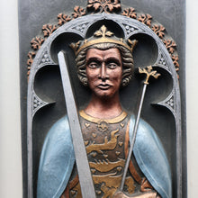 Load image into Gallery viewer, Pair of ALPHA STUDIOS Plaster DANISH ROYALTY Plaques. Rare Vintage 1970s Pair of Medieval Style Wall Plaques
